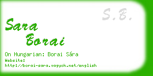 sara borai business card